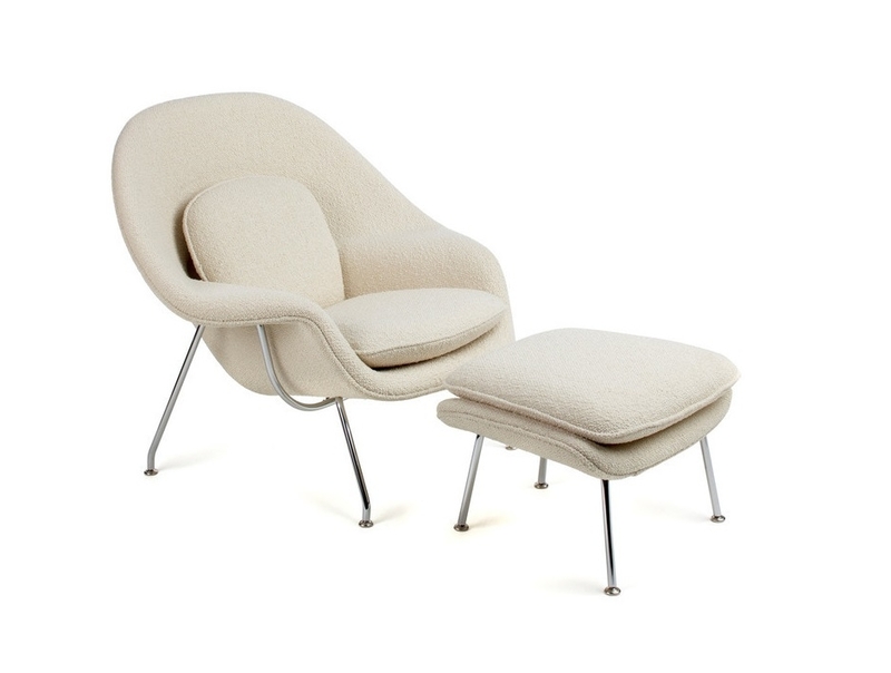 Дизайнерское кресло для отдыха Womb Chair and Ottoman - фото №3