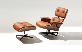 Кресло eames style lounge chair ottoman premium