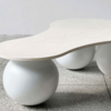 Дизайнерский журнальный стол Sphere Travertine Table - фото 1