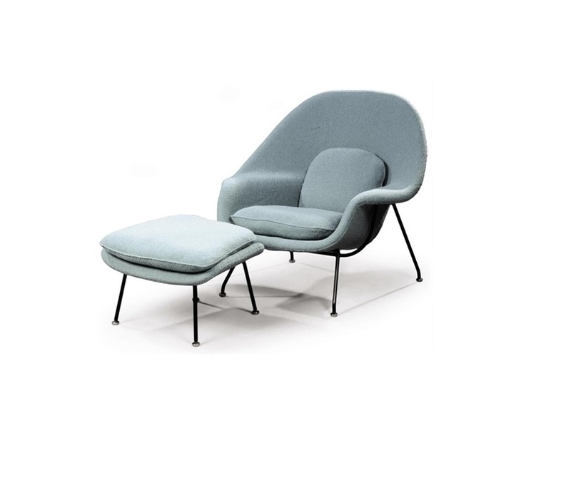 Дизайнерское кресло для отдыха Womb Chair and Ottoman